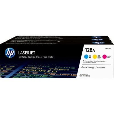 Тонер-картридж набор из 3 шт HP LaserJet 128A CYM Tri-Pack (CF371AM)