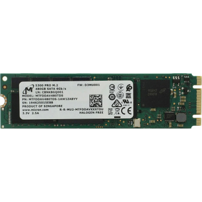 Твердотельный накопитель Micron SSD 5300 PRO, 480GB (MTFDDAV480TDS-1AW1ZABYY)