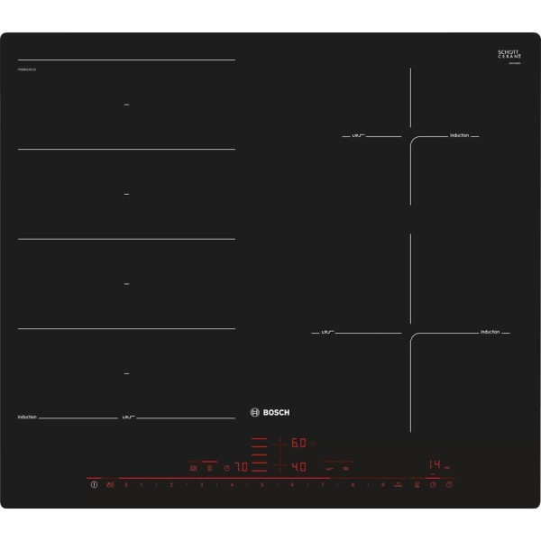 Встраиваемая индукционная панель BOSCH Встраиваемая варочная панель BOSCH PXE601DC1E