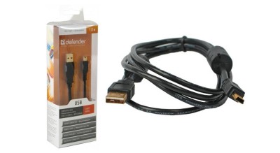 Defender Кабель USB 2.0  AM/ mini BM, блистер, зол.кон (PROFESSIONAL SERIES), 1.8м