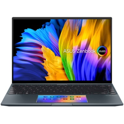 Ноутбук ASUS UX5400EG-KN193T Touch +Sleeve+cable 14"(2880x1800 OLED 16:10)/Touch/Intel Core i5 1135G7(2.4Ghz)/8192Mb/512SSD+32 OptaneGb/noDVD/Ext:nVidia GeForce MX450(2048Mb)/Cam/BT/WiFi/war 1y/1.4kg/Pine Grey/W10 + ScreenPad 2.0