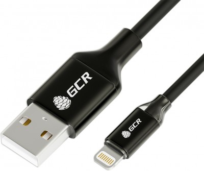 Greenconnect Кабель 3A 1.5m Apple USB 2.0, AM/Lightning 8pin MFI для Iphone 5/6/7/8/X - светодиодный, поддержка всех IOS, черный, AL корпус черный Greenconnect USB 2.0 Type-AM - Lightning (m) 1.5м