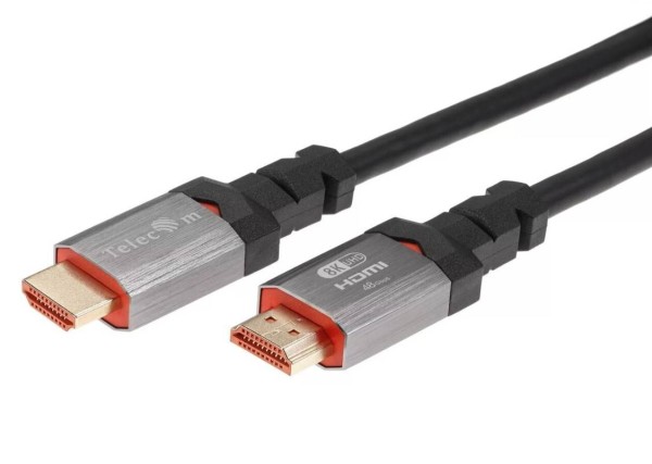 Кабель HDMI 19M/M,ver. 2.1, 8K@60 Hz 2m метал разъемы, Telecom 