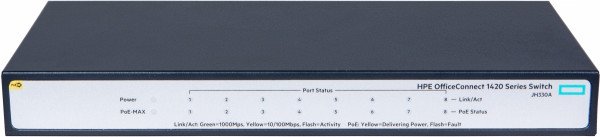 Сетевой коммутатор HPE OfficeConnect 1420, 8G, PoE+ (64 Вт)