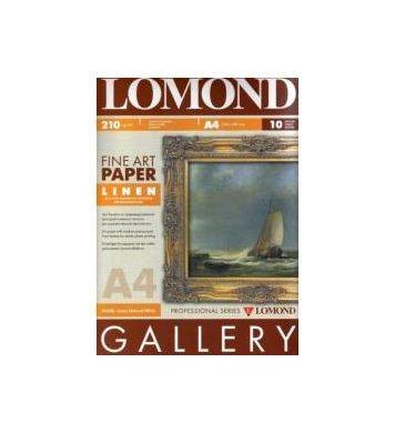 Арт бумага LOMOND (Liner) Односторонняя, слабовыраженная льняная фактура, для струйной печати, 210г/м2, А4/10л.