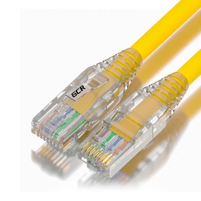 GCR Патч-корд 3.0m LSZH UTP кат.5e, желтый, коннектор ABS, 24 AWG, ethernet high speed 1 Гбит/с, RJ45, T568B, GCR-52667 Greenconnect RJ45(m) - RJ45(m) Cat. 5e UTP 3м желтый