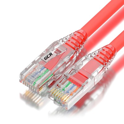 GCR Патч-корд 2.0m LSZH UTP кат.5e, красный, коннектор ABS, 24 AWG, ethernet high speed 1 Гбит/с, RJ45, T568B, GCR-52672 Greenconnect RJ45(m) - RJ45(m) Cat. 5e UTP  2м красный