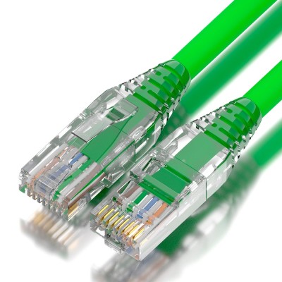 GCR Патч-корд 0.15m LSZH UTP кат.5e, зеленый, коннектор ABS, 24 AWG, ethernet high speed 1 Гбит/с, RJ45, T568B, GCR-52988 Greenconnect RJ45(m) - RJ45(m) Cat. 5e UTP  0.15м зеленый