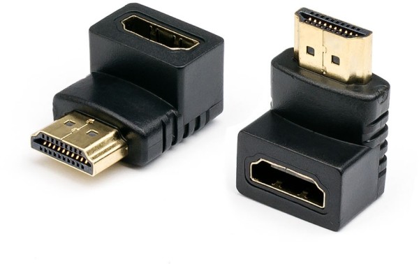 Переходник угловой HDMI (90°, HDMI(m) <=> HDMI(f)) ATcom HDMI (m) - HDMI (f))