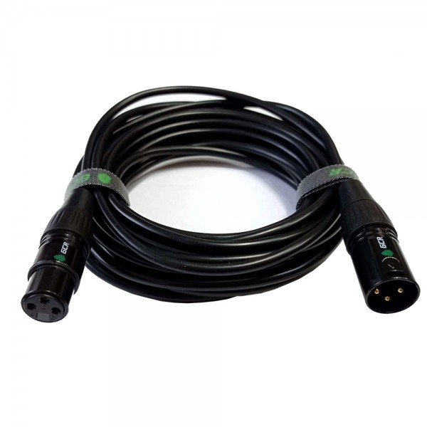 GCR Кабель 10.0m микрофонный XLR M / XLR F , черный, AL case черный, GCR-53375 Greenconnect XLR M - XLR F 10м чёрный