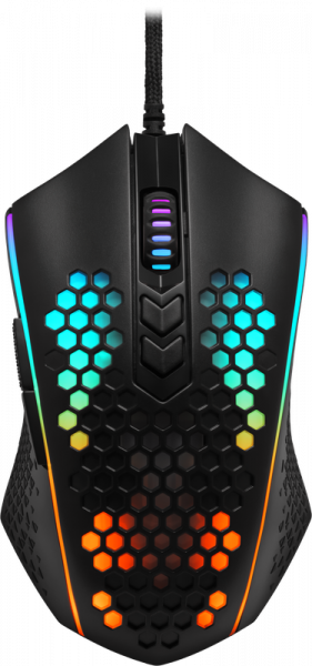 Redragon Проводная игровая мышь Memeanlion honeycomb Оптика, RGB, 12400 DPI, Легкая Defender 70959