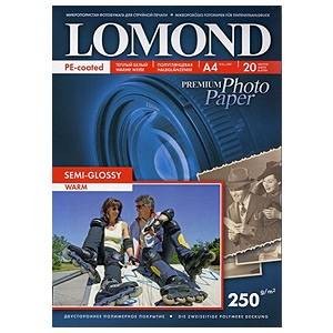 Фотобумага ПРЕМИУМ для стр.печати LOMOND 250 г/м2 односторонняя Semi-Glossy Warm 10х15см(20л)