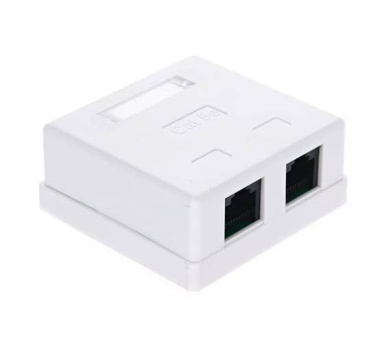 Розетка внешняя RJ-45 (UTP) 5E кат. двойная,TV-COM<STV-2RJ45U>